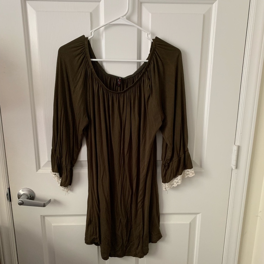 Olive green tunic! Size XL